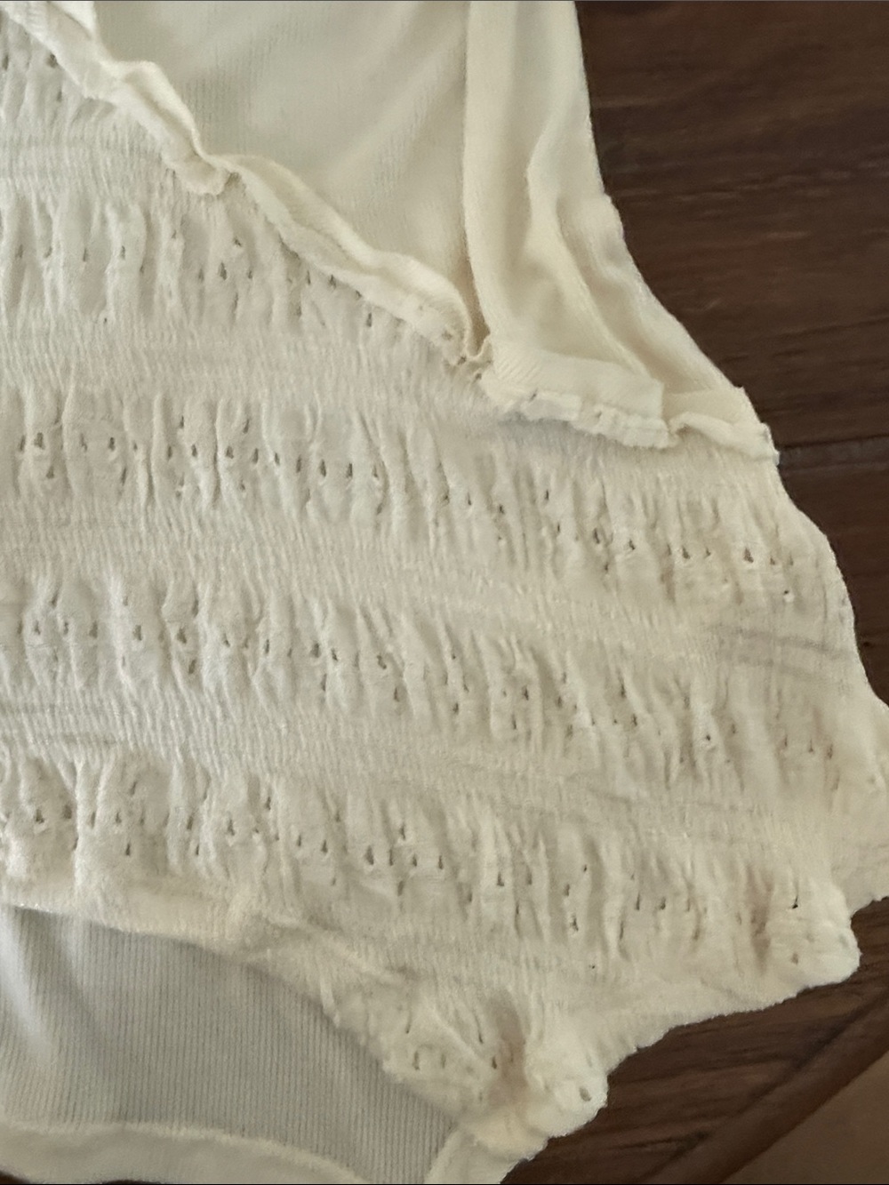 Knox Rose Cream Crochet Trim Tank Top Boho Cottage Core Size Large - Picture 12 of 13